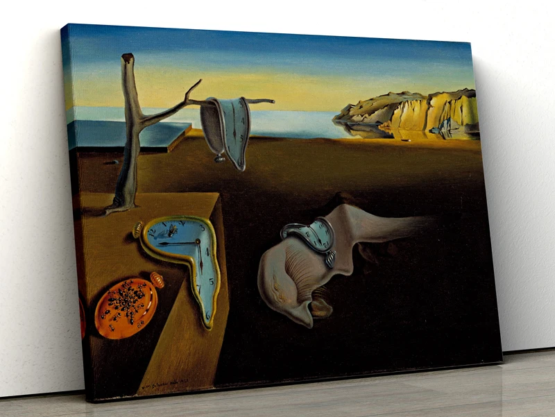 

Бесшовная Скандинавская Настенная картина Сальвадора Дали с надписью Memory Time Dream, без рамки, рисунок на холсте, настенное искусство