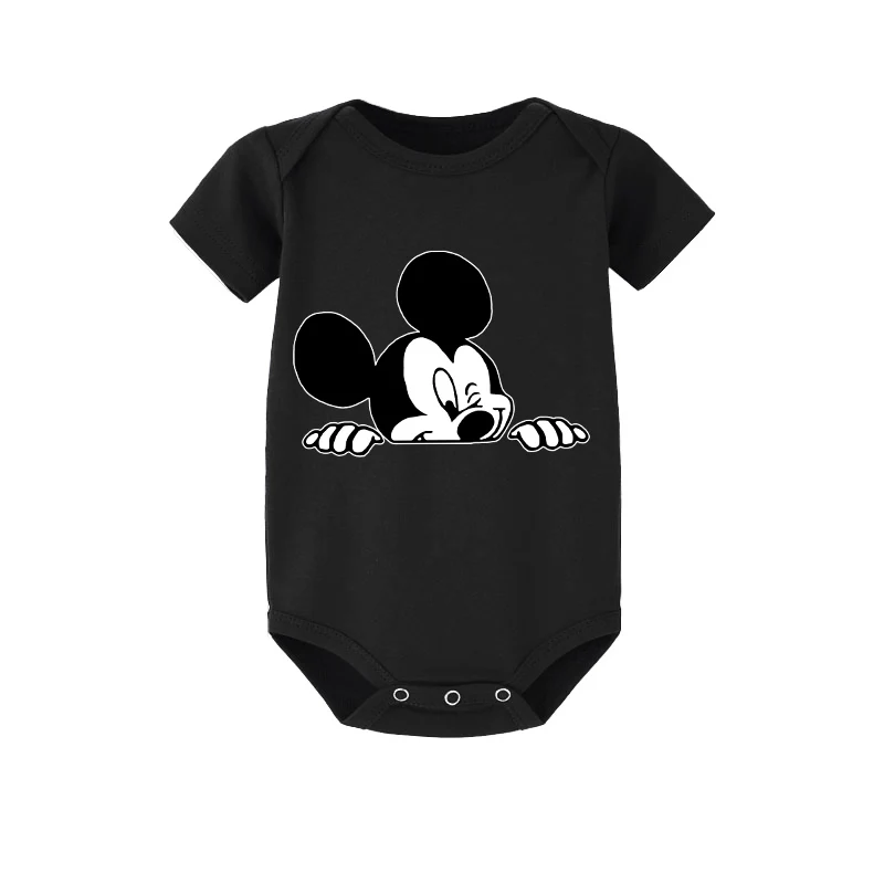 Family Matching Pajamas Exclusive Design Cartoon Mice Black Pajamas Set