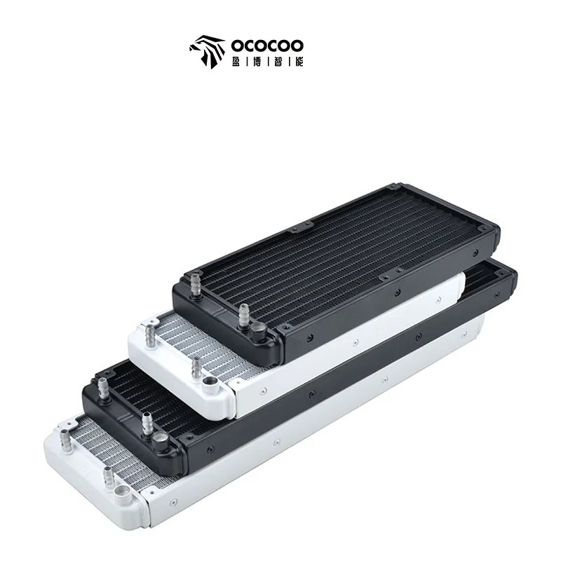 Алюминиевые радиаторы OCOCOO 240 мм, 360 мм, компьютерное водяное охлаждение, радиатор, 12 водных путей, сварной жидкий охладитель, ARC-240-M6/ARC-360-M6