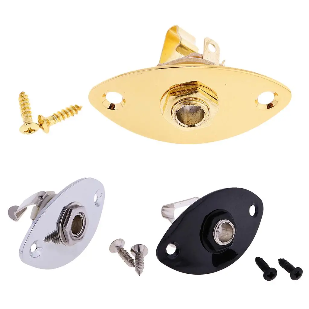

Tooyful Tooyful Oval Output Jack Socket Replacement Part w/ Screw for Electric Guitar Bass Accs