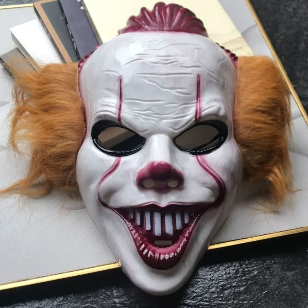 

Clown Mask Halloween Horror Masks Stephen King's Pennywise Joker Scary Mascaras De Latex Realista Mask Cosplay Costume Props