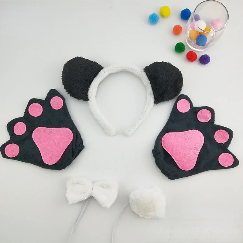 Детская повязка на голову в виде панды Хэллоуин искусственный шар реквизит для