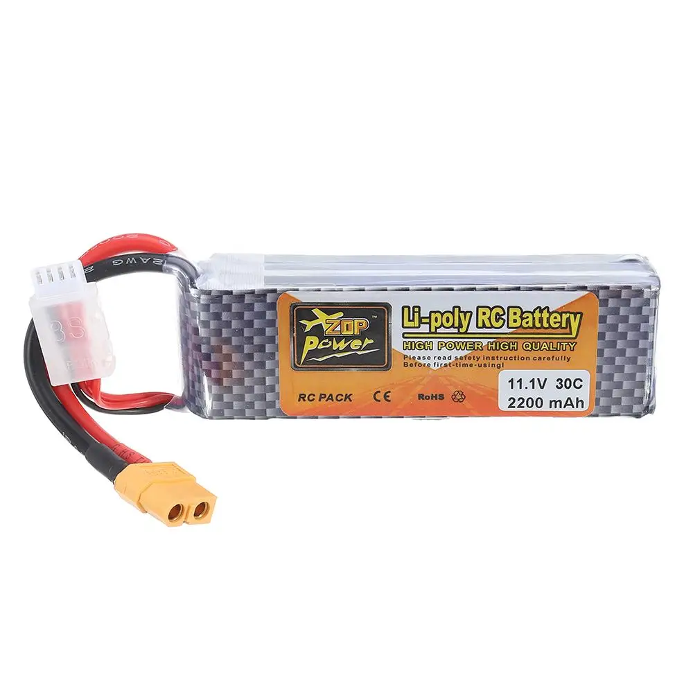 

ZOP Power 11.1V 2200mAh 30C 3S Lipo Battery XT60 Plug