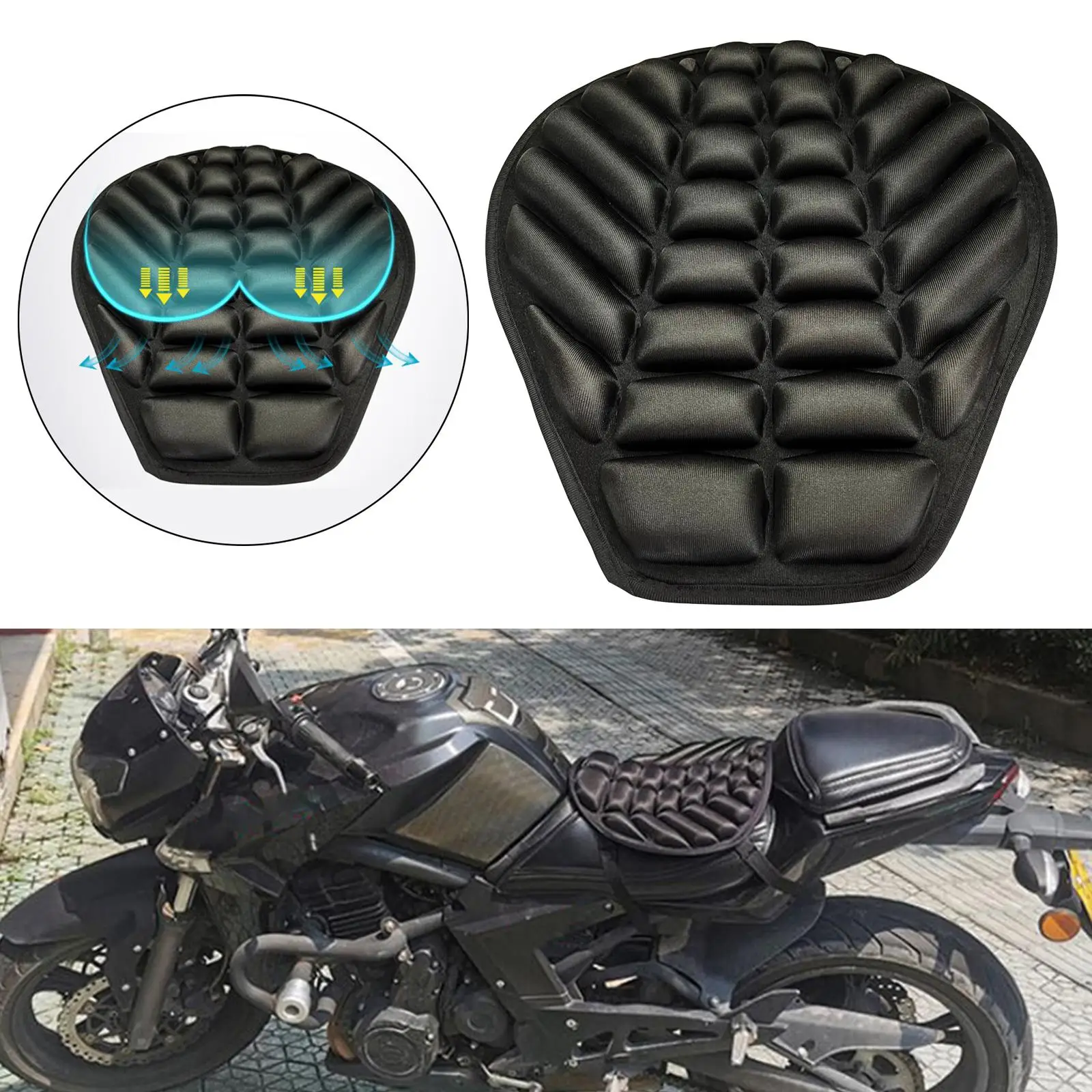 Универсальная воздушная подушка для сиденья мотоцикла Воздушная сетчатая