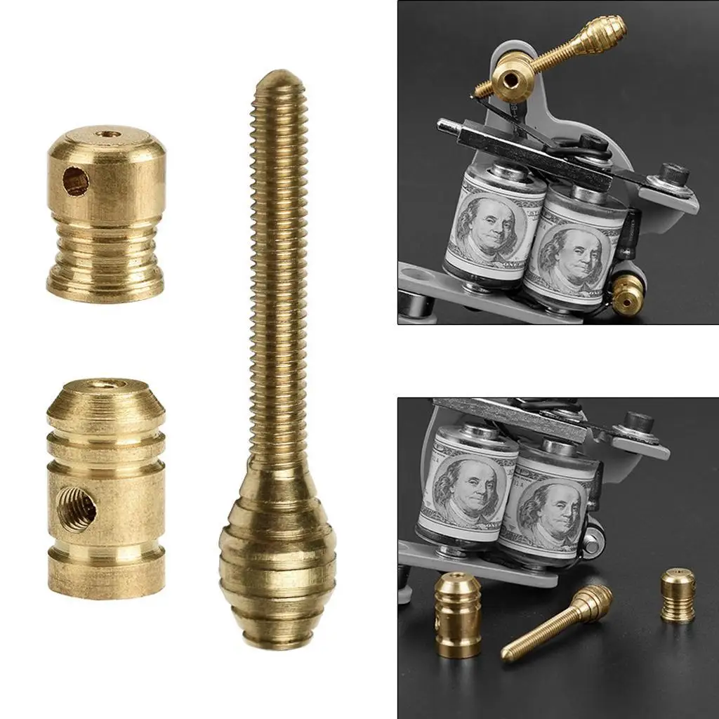 Контактные винты для тату-машинки, передняя переплетная стойка, катушка, запасные части, золото
