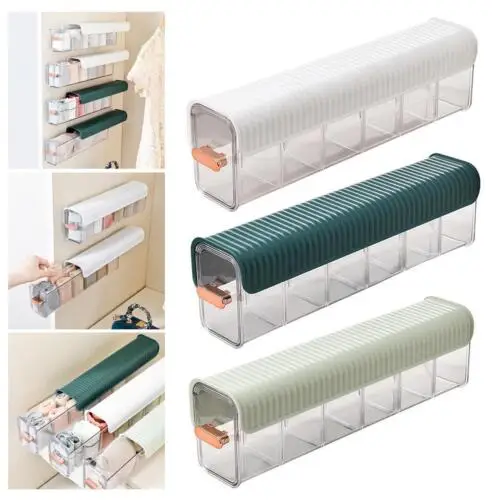 

Wall Hanging Transparent Underwear Socks Closet Panties Storage Box Data Storage Kitchen Seasoning Organizer Bedroom Organizer