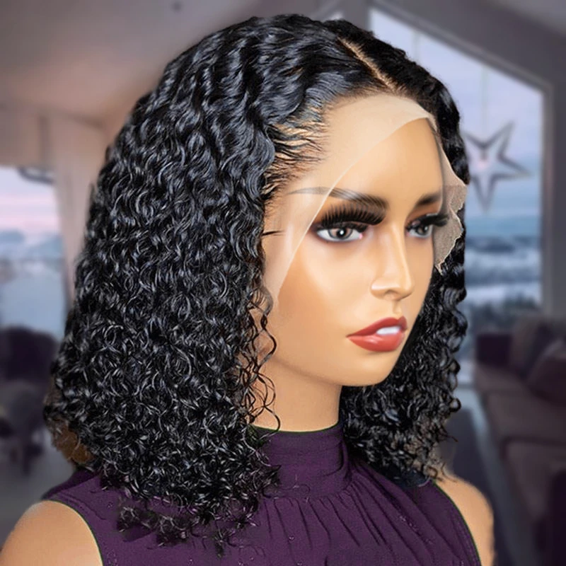 

Peluca Short Bob Water Wave Perruque Raw Brazilian Virgin Human Hair Full 360 Hd Lace Front Frontal Wigs For Black Women Peruca