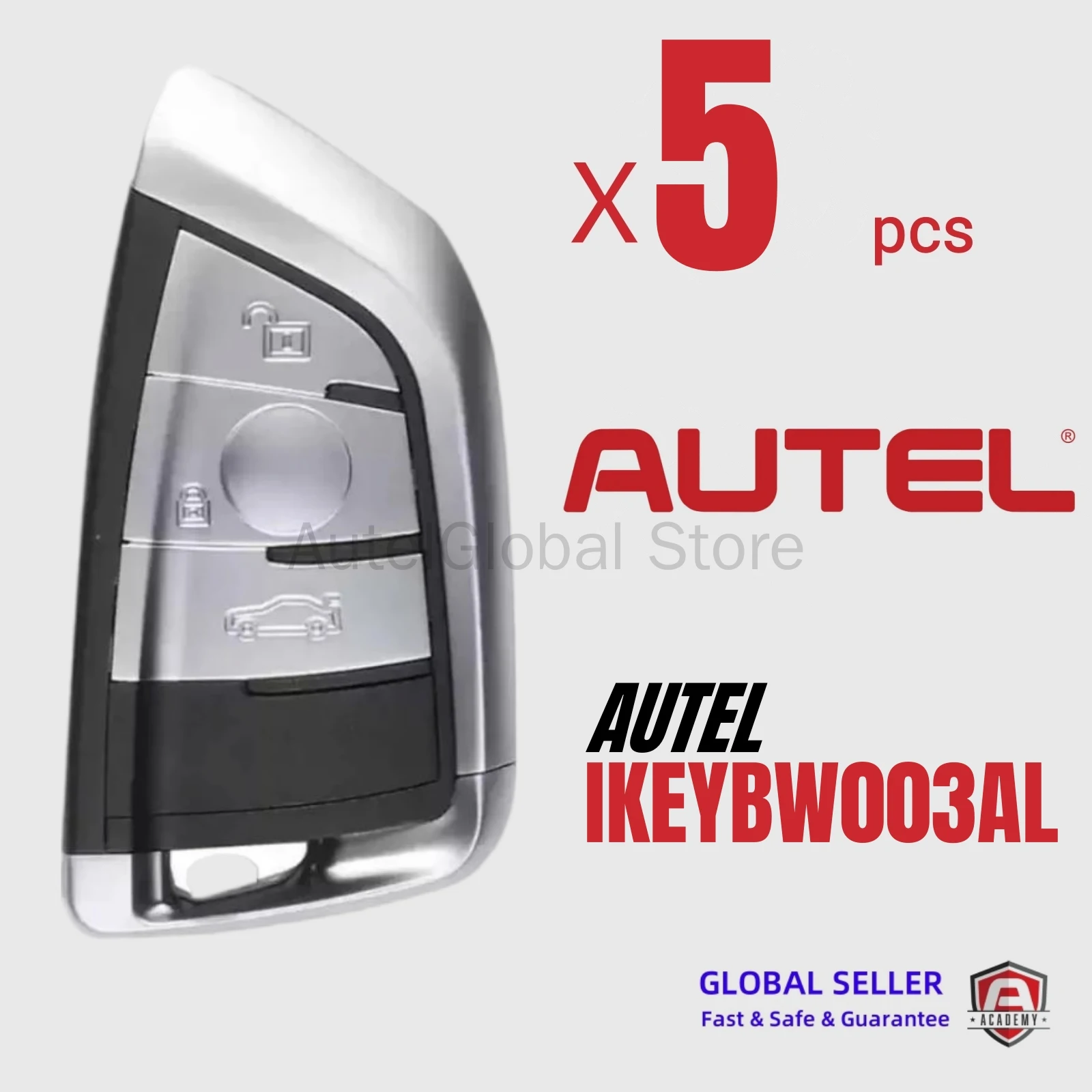 

5 шт. Autel IKEYBW003AL BW003AL универсальный умный дистанционный ключ 3 кнопки для BMW для смарт-ключа Autel для KM100 IM508 IM608 KM100E