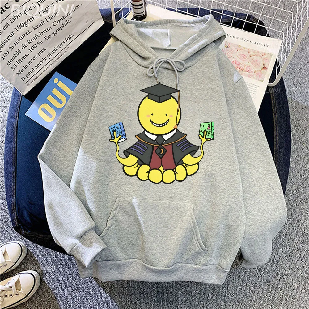 

Anime Assassination Classroom Hoodie Women Korosensei Fashion Sweatshirt Funny Cartoon Print Man Clothing Oversize Loose Casual