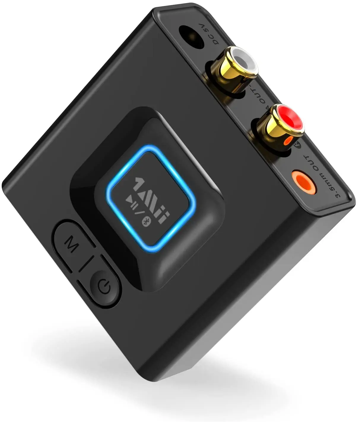 

[Модернизированный] 1Mii Bluetooth аудио приемник 12 часов воспроизведения, Bluetooth 5,0 адаптер для домашней стереосистемы потоковой музыки, низкий