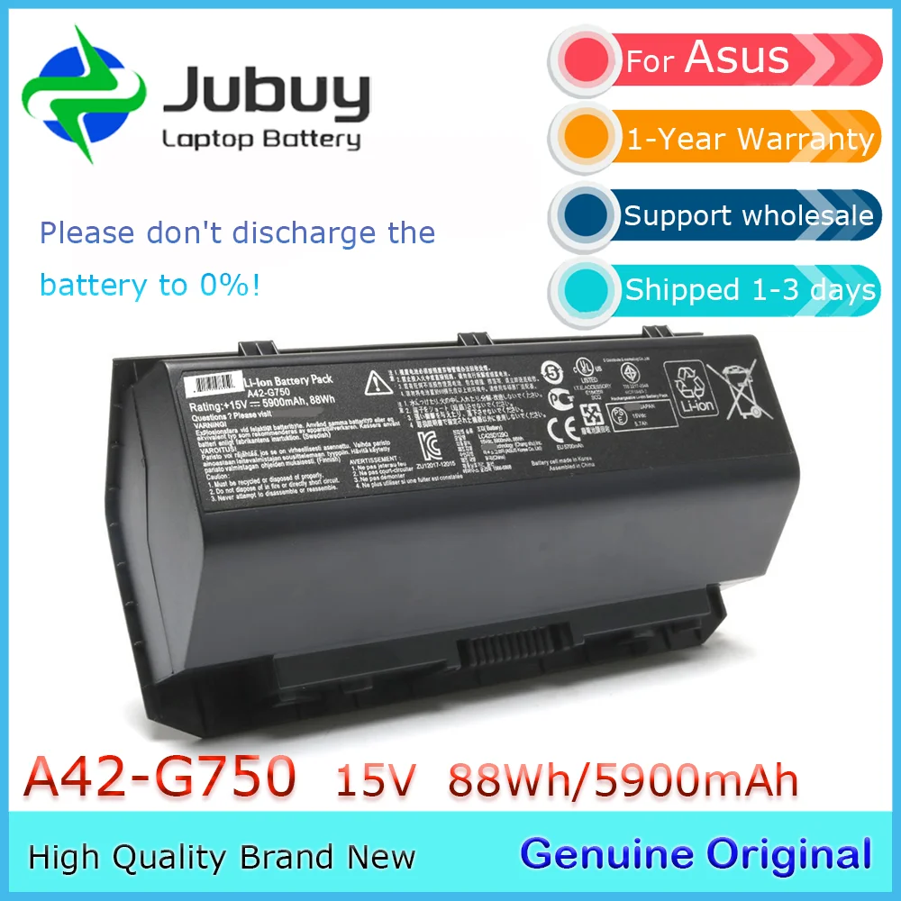 A42-G750 15 В 88 Втч оригинальный аккумулятор для ноутбука ASUS ROG G750 G750J G750JH G750JM G750JS G750JW