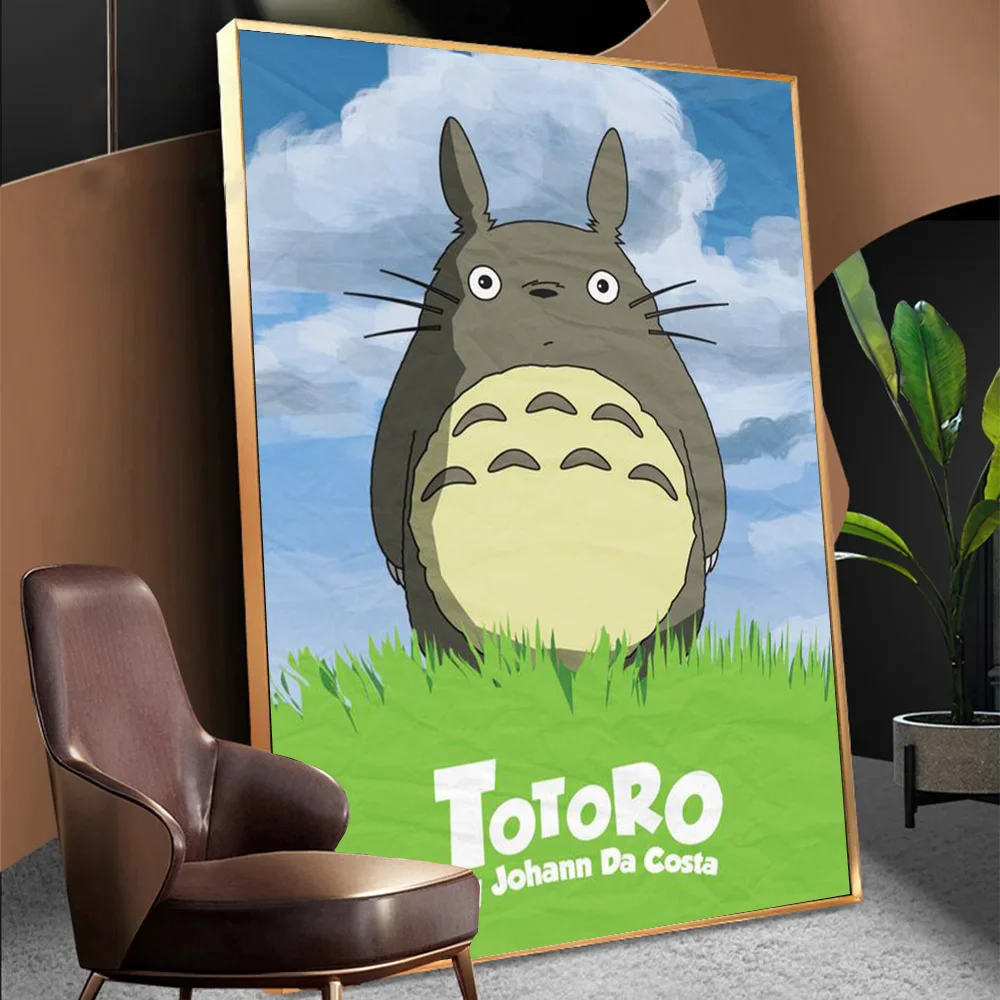 T-Totoro Studios Ghi-bli самоклеящийся художественный постер ретро наклейка из