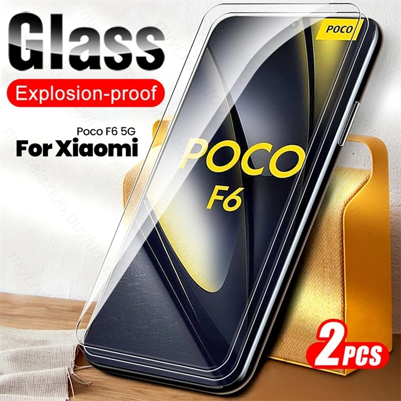 Корпус F6poco 2 шт. 9H закаленное стекло Защита экрана для Xiaomi poкоф6 Poco F6 F 6 5G HD Стекло