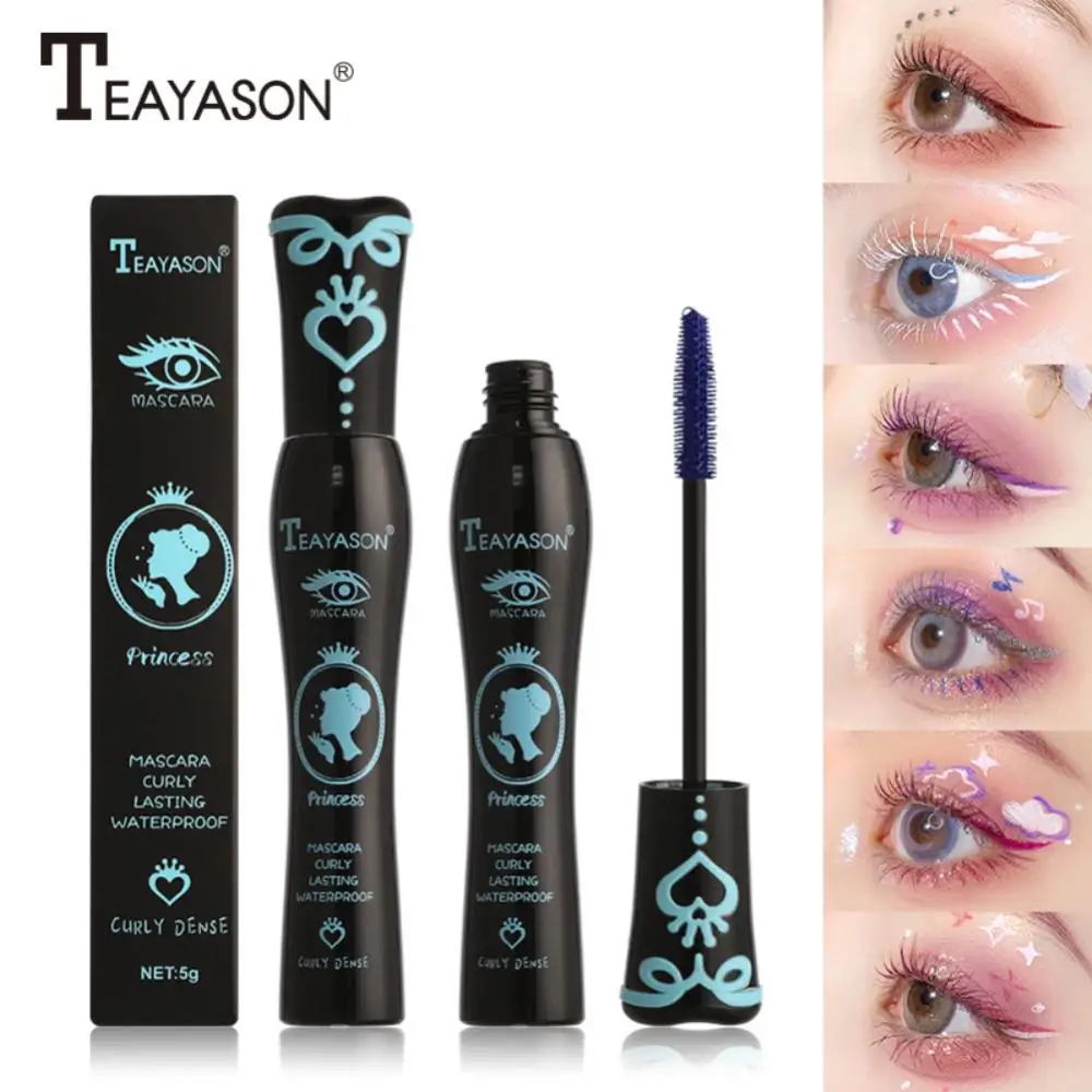 

Makeup 4D Silk Fiber Eyelash Mascara Waterproof Fast Dry Eyelashes Curls Extension Eyelashes Blue Purple Black White Ink Mascara