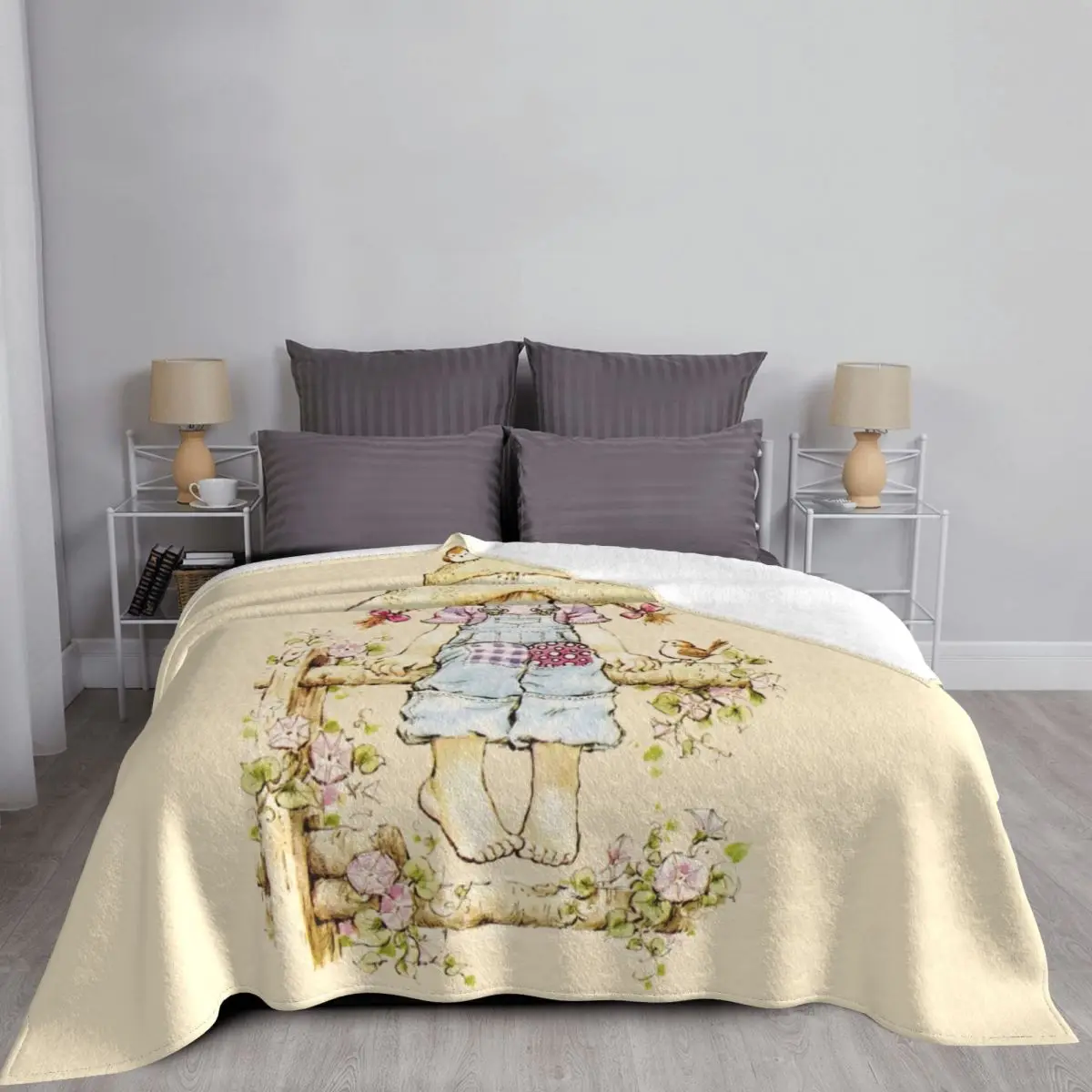 Сара Кэй-сидящее на заборе одеяло покрывало кровать уличное для кровати