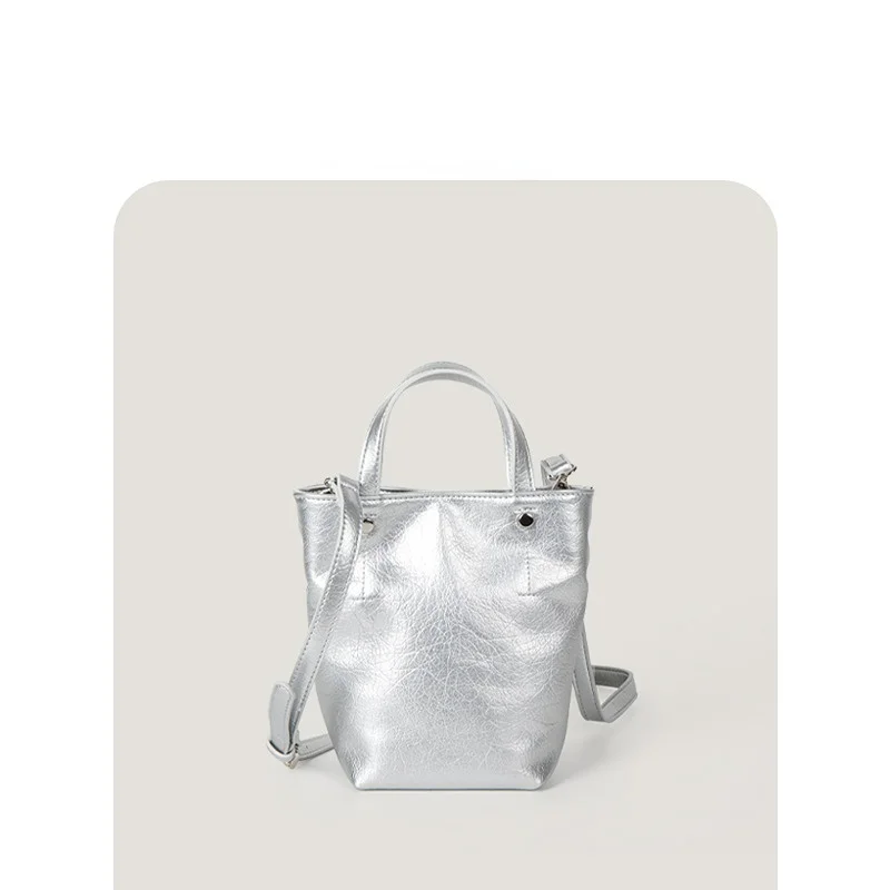 

2023 нишевая дизайнерская сумка для женщин весна-лето новая текстура премиум-класса Ins масляная Вощеная кожа мягкая кожа ПУ сумка-мешок через плечо