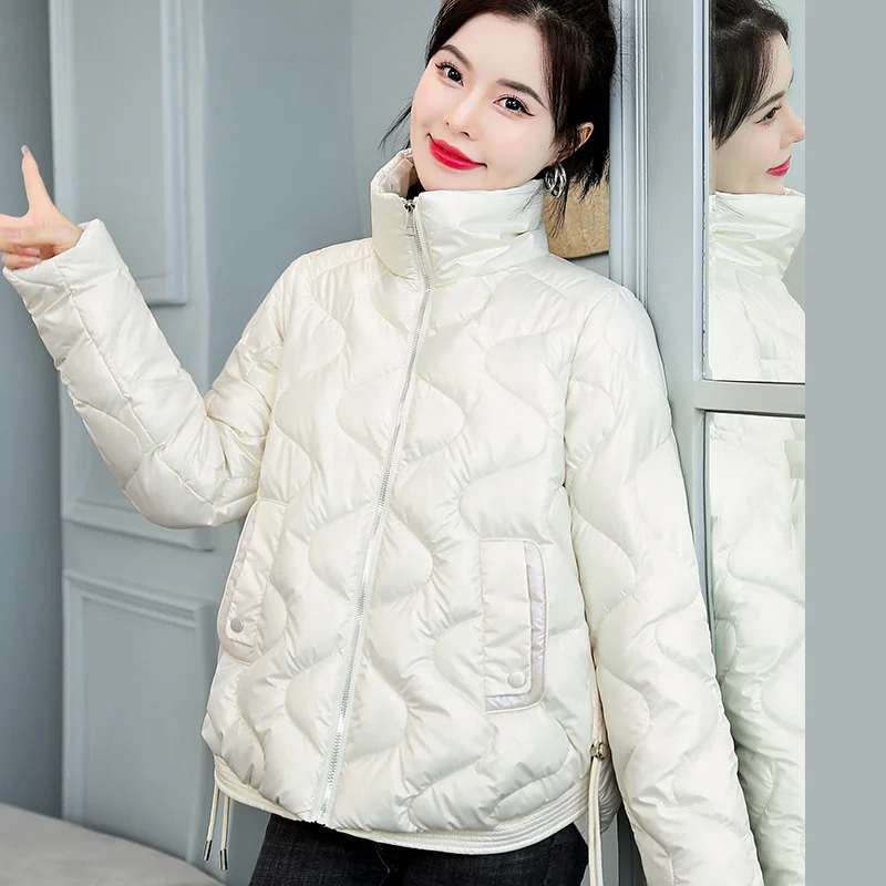2023 Women Winter Jacket Coats Thick Down Cotton Padded Overcoat Female Parka Korean Glossy Short Coat Woman Windbreaker Jackets
