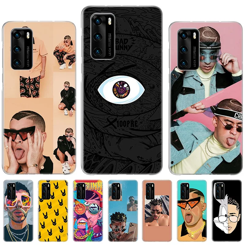 

Case For Huawei P50 P40 P30 P20 P10 lite Printing Pattern Cover For Huawei Mate 20 10 Pro Anti-fall Coque Bad Bunny X100pre