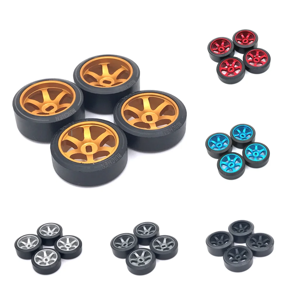

1/28 25mm Drift Tire Tyre Metal Wheel Rim for Wltoys 284131 K969 K979 K989 P929 Kyosho Mini-Z 1:28 RC Car Upgrades Parts