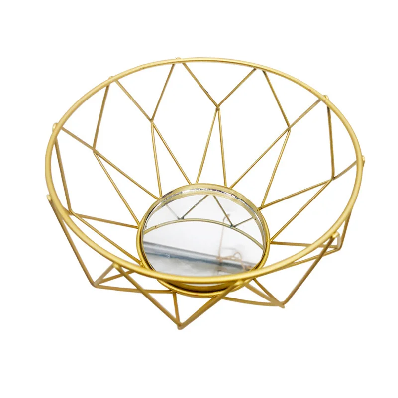 Железный Европейский подсвечник Ins золотой зеркальный креативные домашние