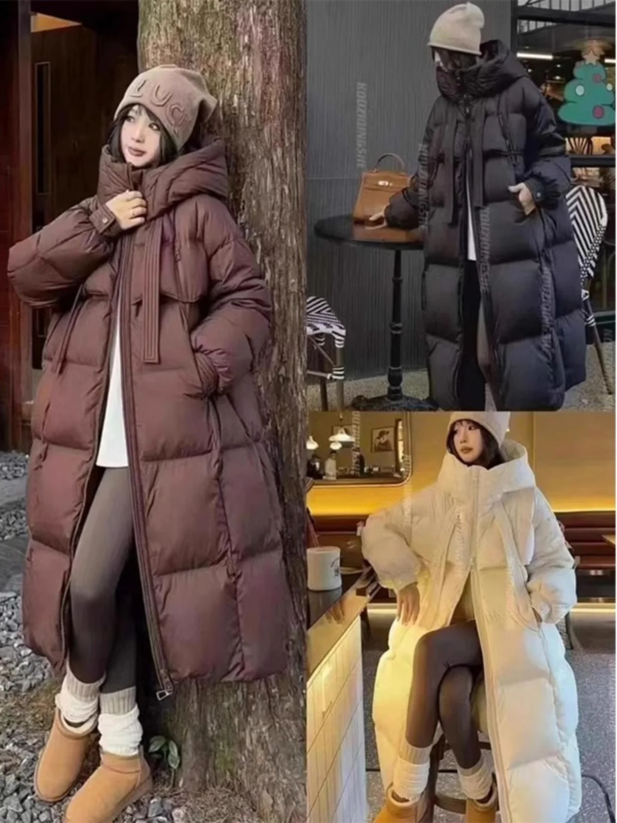 Корейская серия пуховое пальто средней длины с хлопковой подкладкой верхняя