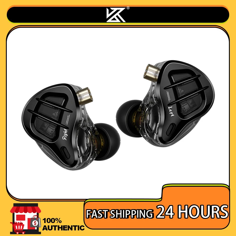 Фото KZ ZAR Гибридный драйвер-вкладыш Монитор 1DD + 7BA HiFi Наушники 2-контактные проводные наушники Музыкальные DJ-наушники Спортивные игровые наушники №1