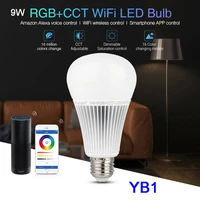 milight 9w wifi rgbcct led bulb yb1 dimmable 2 4g wireless smart lamp 2 in 1 bulb light 2 4g remote control ac100v 240v