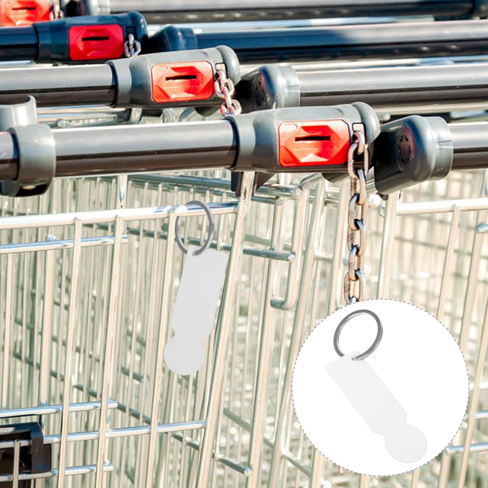 

Sublimation Transfer Shopping Trolley Token Stainless Steel Blank Trolley Token