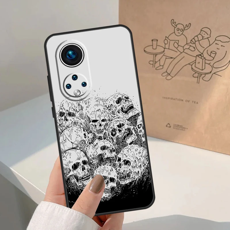 Готический Модный чехол с черепом для Honor 50 Lite 10i 8X 9X, чехол для Huawei P30 P20 P40 P50 Pro Nova 5T P Smart 2021, чехол (art.: 3920bb8319c08) - 3920bb8319c08