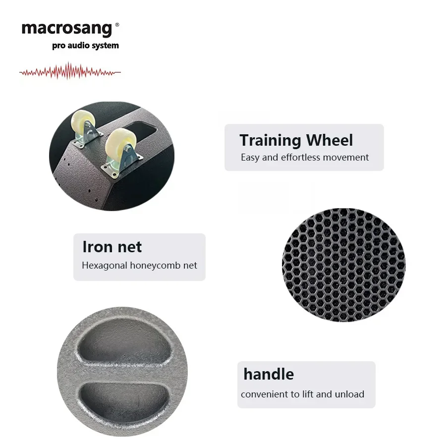 Двойные 15-дюймовые полнодиапазонные динамики Macrosang YN-25 двойной 15-дюймовый