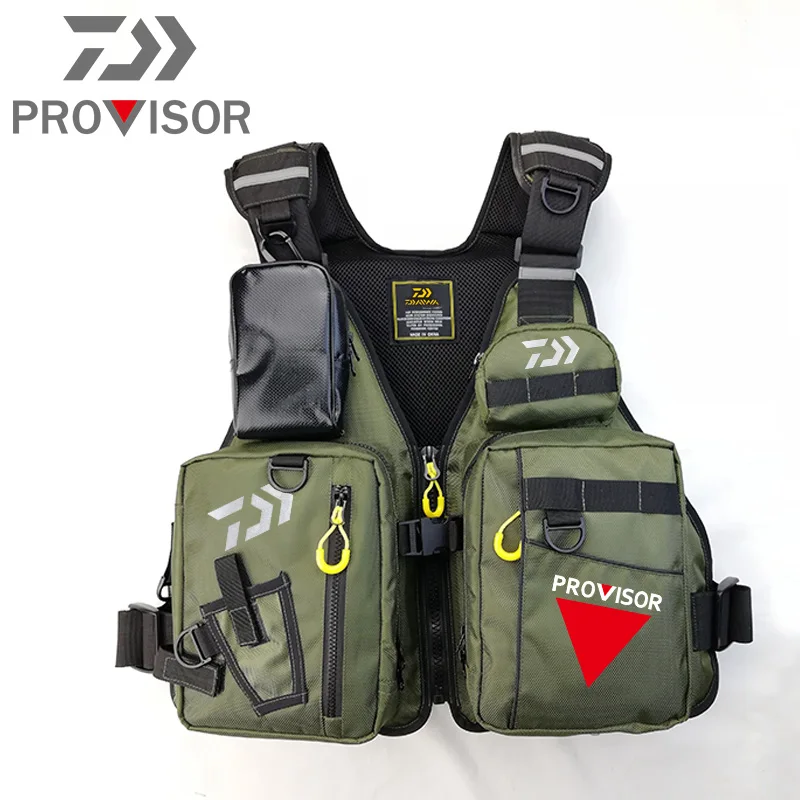 

2022 Reflective Fishing Life Jacket Vest UNISEX Large Size Multi-Function Multi Pocket Outdoors High Buoyancy Fishing Life Vest