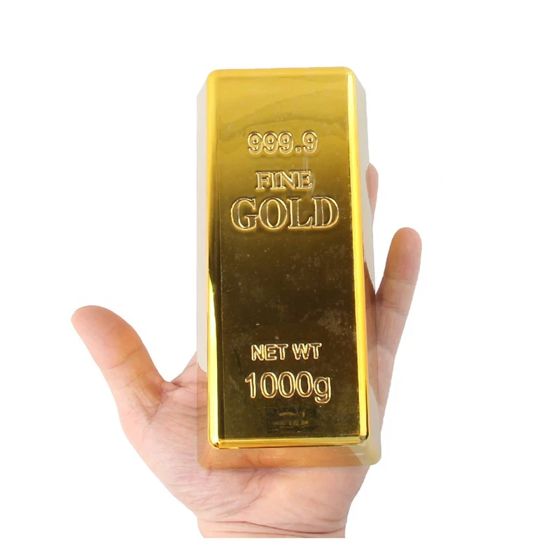 

Plastic Fake Gold Brick Simulation Hollow Gold Bar Party Crafts Decorative for Stage Performance Gold Shop Cabinet Display Props