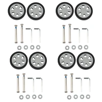 8x luggage accessories wheels aircraft suitcase pulley rollers mute wheel wear resistant parts repair 55x12mm