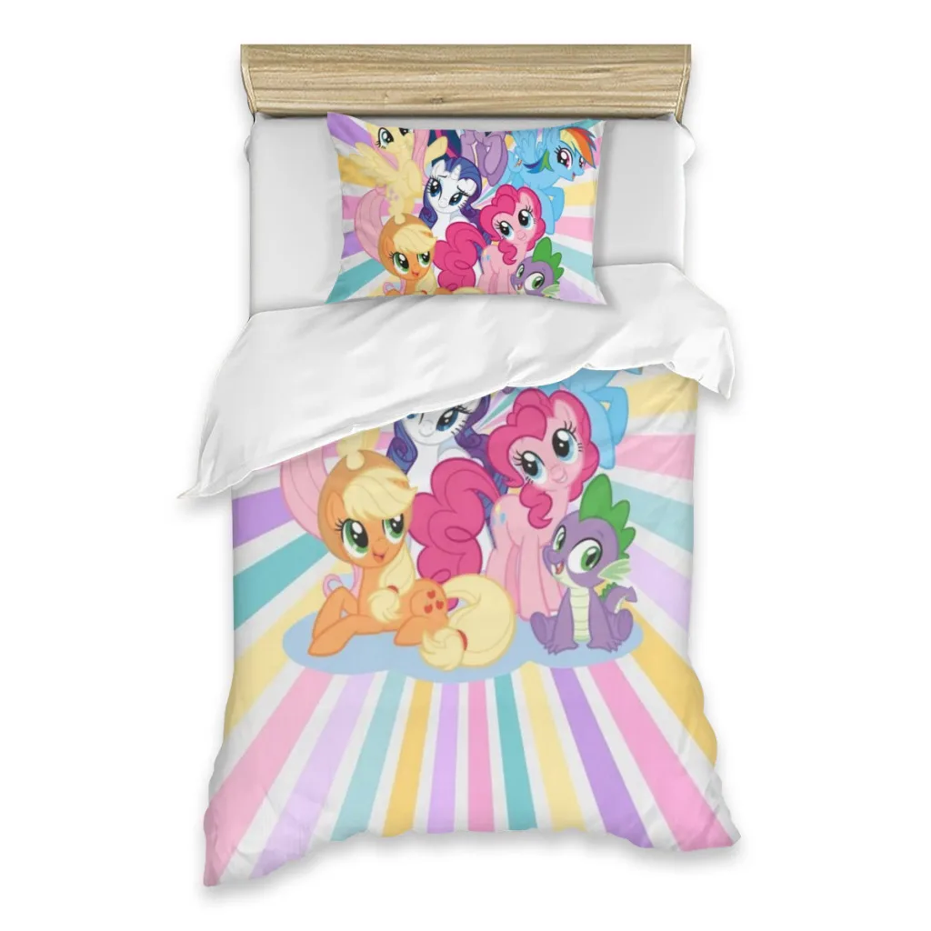 Комплект односпальных простыней My Little Pony полный чехол односпальное льняное