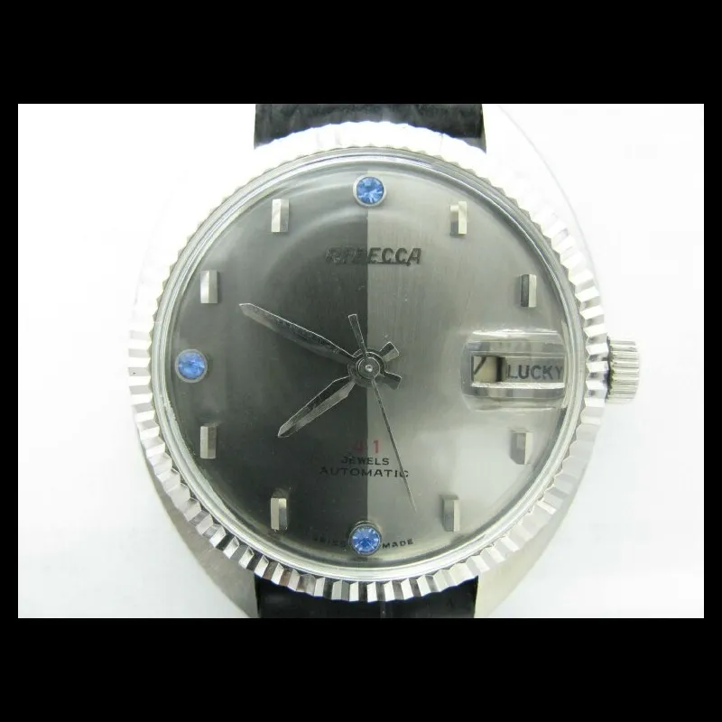 

Panda[gold belly button coin]Blue diamond+ vertical scale [Swiss original movement] Rebecca automatic mechanical watch