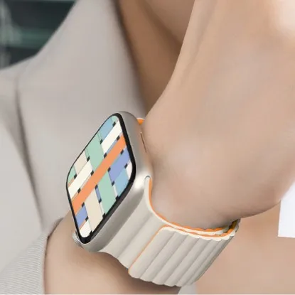 Magnetic strap For Apple watch band 38mm 40mm 41mm 42mm 44mm 45mm 49mm Silicone slim solo Loop iwatch 12345678