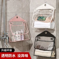 home fashion transparent large capacity storage bag portable waterproof dustproof hanging bag bathroom organizer accessories
