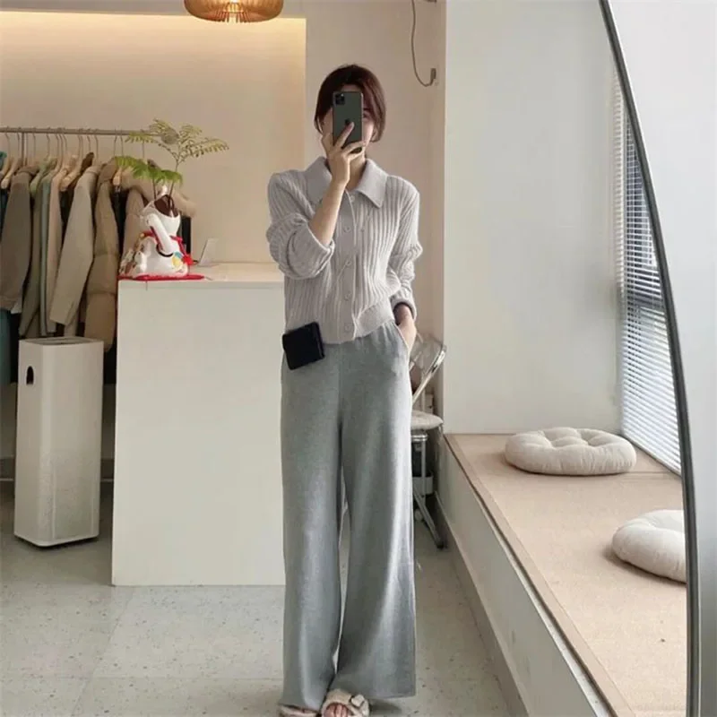 Hdspq однобортный вязаный кардиган женский осенне-зимний утолщенный теплый