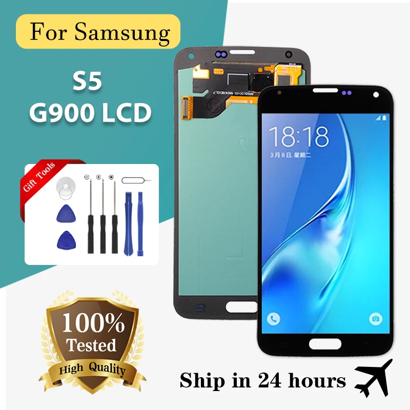 

Brand New 5.1 Inch OLED For Samsung Galaxy S5 LCD G900F Display Touch Panel Screen Digitizer Assembly G900I G900M G900A