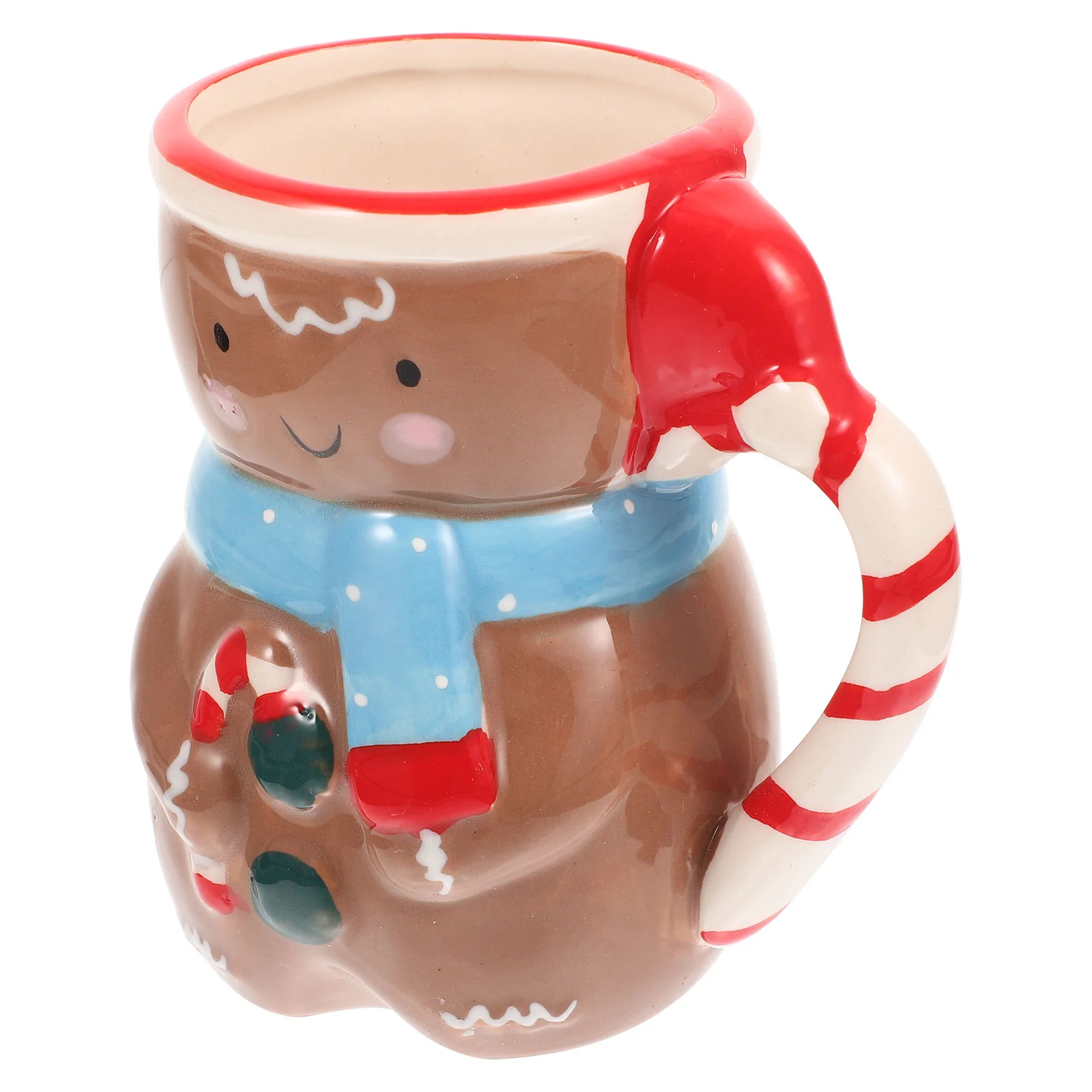 

Christmas Mug Cup Coffee Mugs Snowman Ceramic Cerealmilk Breakfast Water Holiday Porcelain Gingerbread Drinking Tea Beverage