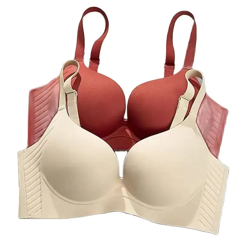 

Sexy Women 's Wire Free One-piece Push-up Bra Adjusted 3/4 Thin Mold Cup A B C Cup Big Size Bras S M L XL