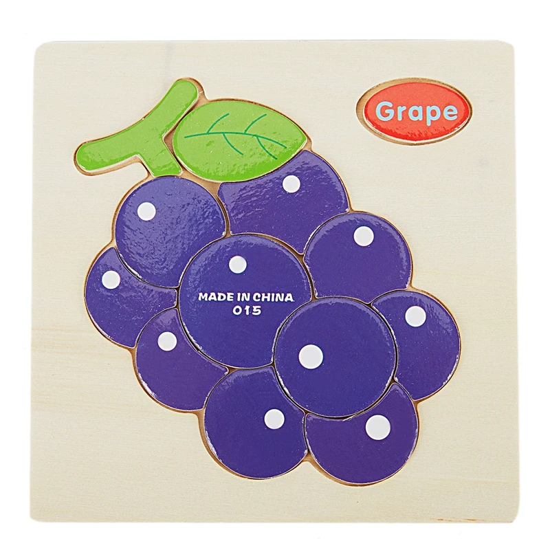 

3D Деревянный пазл, пазлы для детей, Деревянные 3D Мультяшные животные, пазлы, Интеллектуальные развивающие игрушки для детей, G