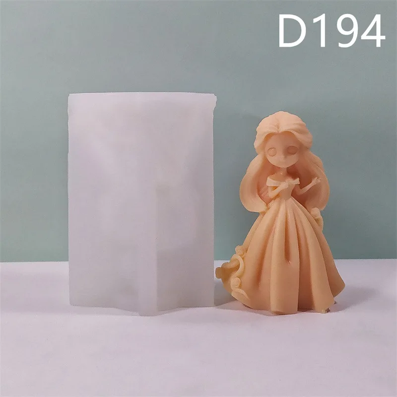 

Silicone Mold For Wedding Festive Candle Mold Sweet Princess Girl Plaster Molud Aromatherapy Wedding Gift Handmade Kitchen Tool