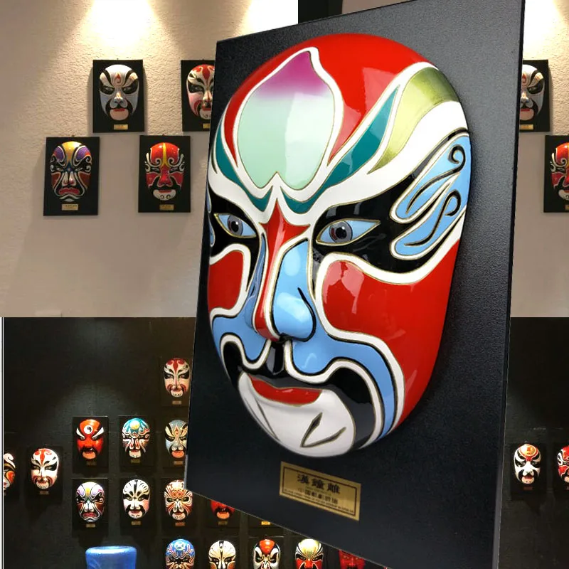 

Promotion New Facial Mask Large Peking Opera Pendants Chinese Characteristic Gift Outdoor Wall Decoration Decor Decor Room Decor