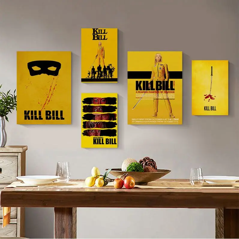 

Kill Bill Art Poster For Living Room Bar Decoration Aesthetic Art Wall Painting