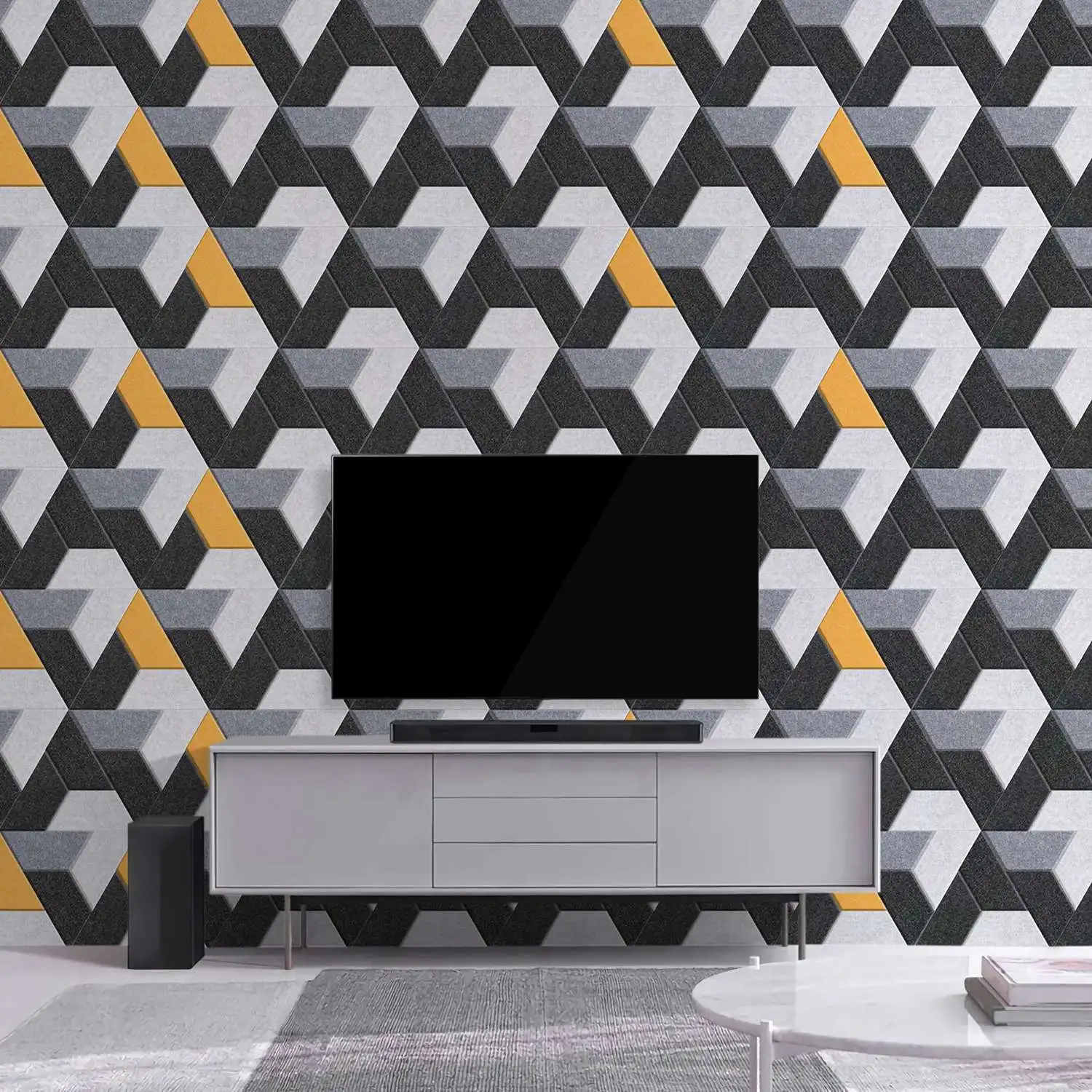 

18 Pack Acoustic Panels Sound Absorbing,Hexagon Self Adhesive Soundproof Wall Panels for Home Office Studio, Multicolor