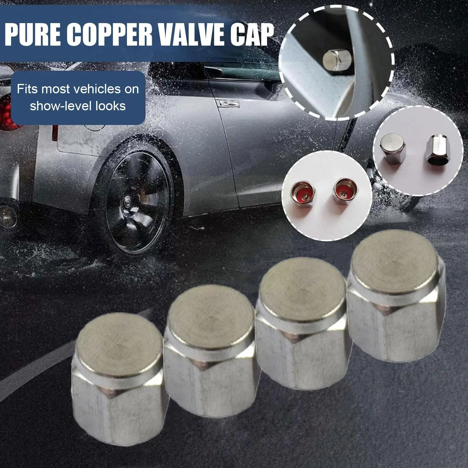 

New Brass Metal S Tire Stem S Air Dust E- 20pcs I1u5