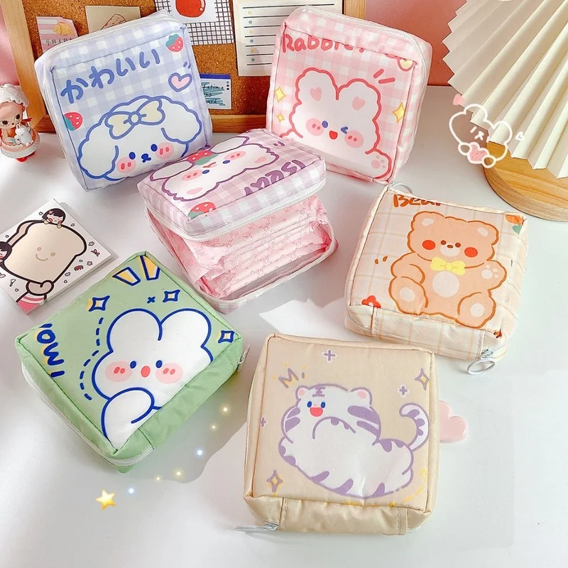 

Сумка для тампонов Женская Kawaii, большая емкость, водонепроницаемая