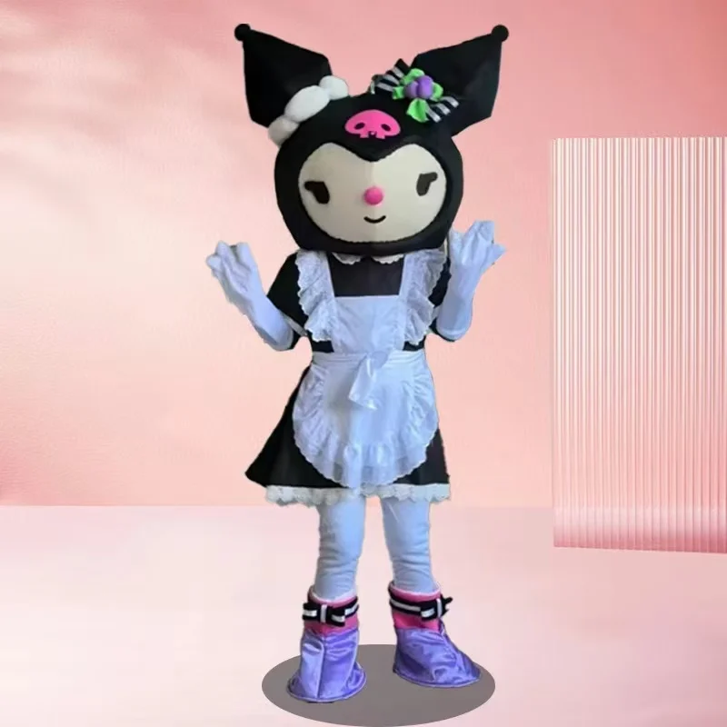 Фото MINISO костюм горничной Kuromi талисман косплей мелодия кукла костюм для девочек подарок на день рождения мультфильм карнавальная пижама вечерние костюм для взрослых №2