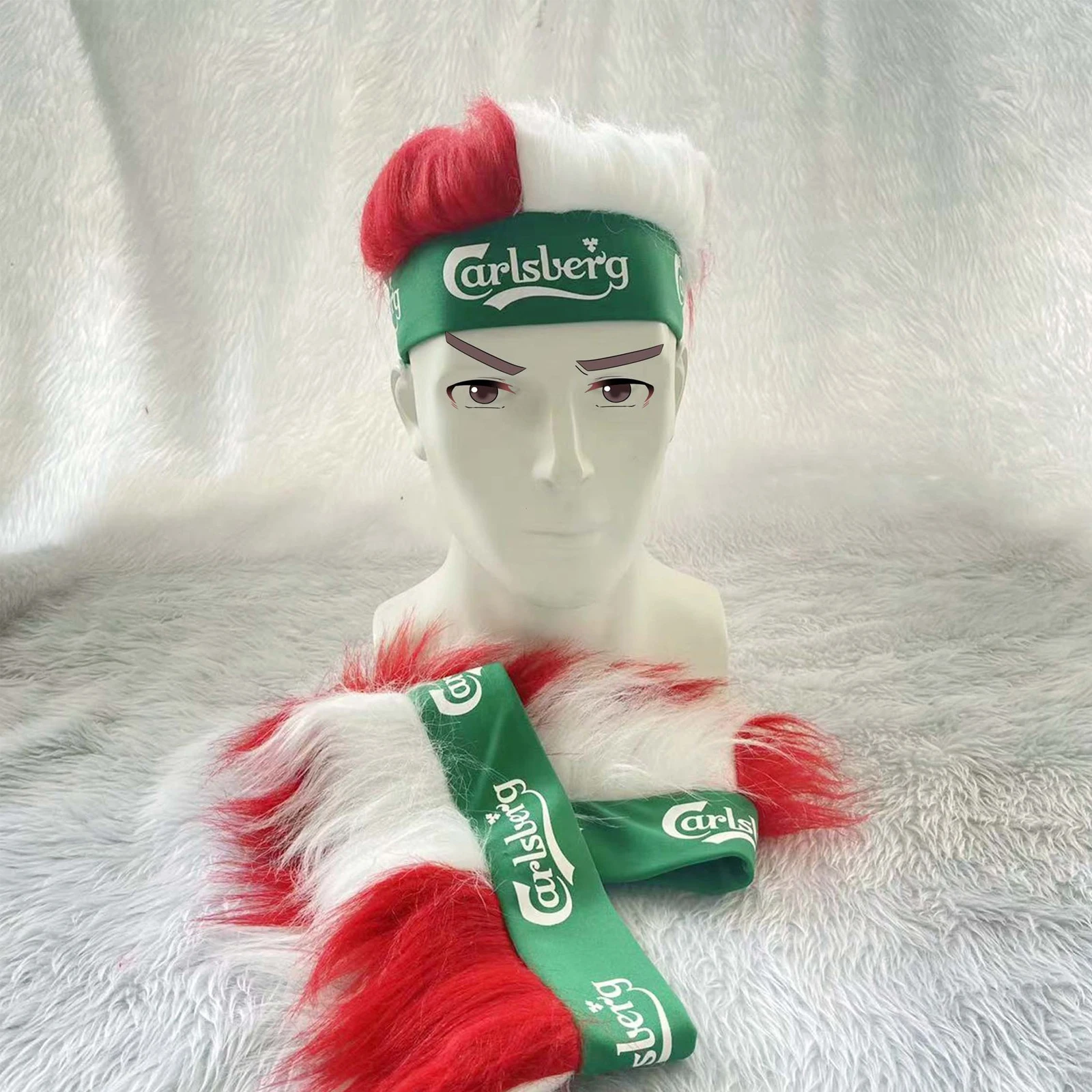 

Головная повязка из синтетических волос, головная повязка на голову, тематическая вечевечерние, искусственная Лоскутная, короткая, искусст...